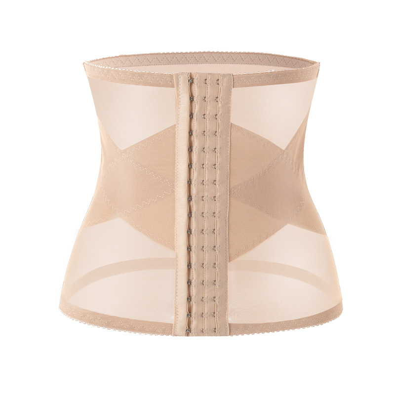 夏季弹力透气薄款记忆骨排扣贴身护腰立体美体卡卡塑身收腹带