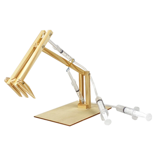 液压挖掘机机械手套模型科技小制作儿童废品环保手工DIY科学实验