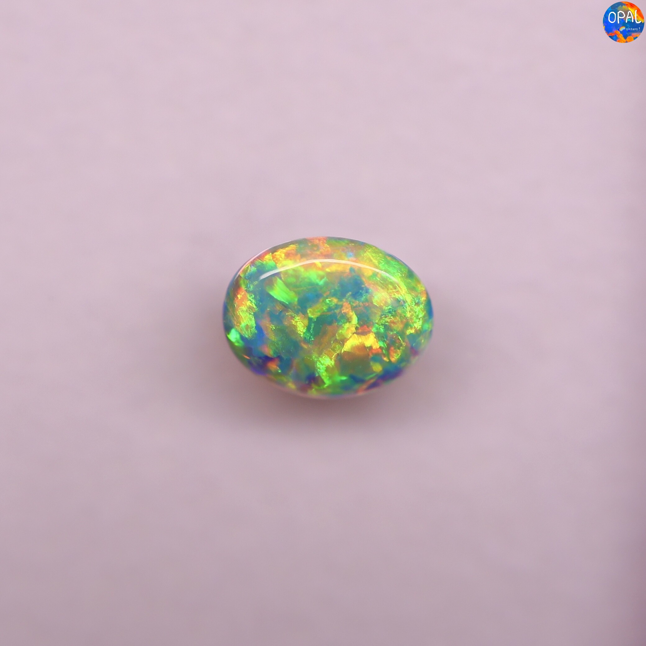 澳大利亚天然水晶欧泊高亮黄绿色裸石戒面可定制镶嵌戒指吊坠