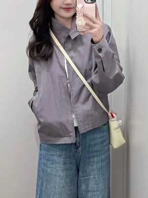 合作款夹克女装男装棉混纺短外套早春夹克衫26春夏新款上衣484032