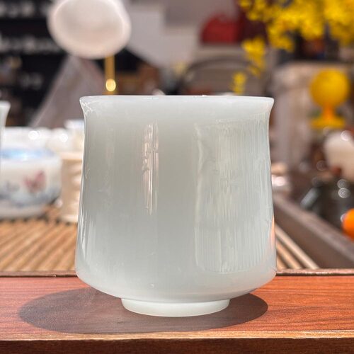 挪威蓝仕女杯品茗杯手绘陶瓷茶具居家品茗轻奢雅致功夫茶道居家雅