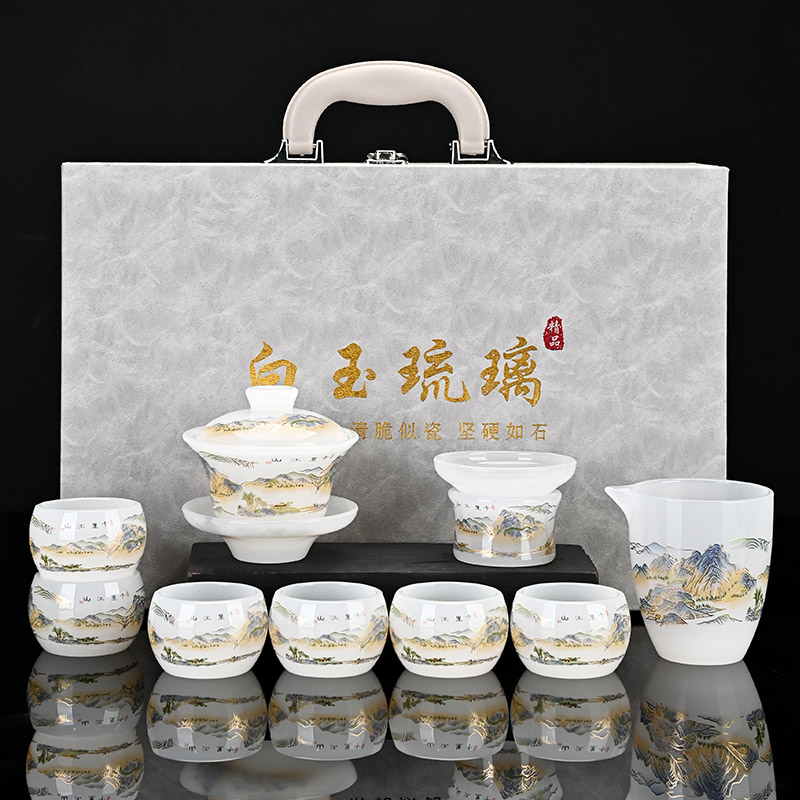 琉璃喝茶功夫茶具套装2026新款个人专用泡茶专用轻奢高档高端大气图片
