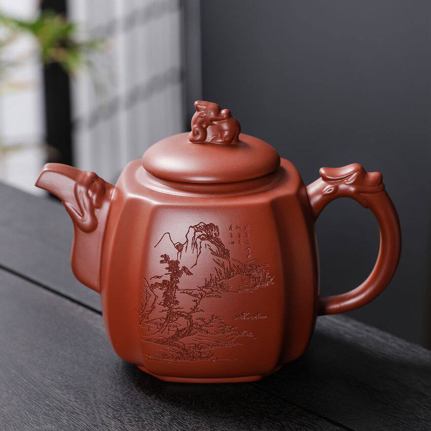 龙行天下山水手绘陶瓷茶具居家品茗轻奢雅致功夫茶器茶道套装精品