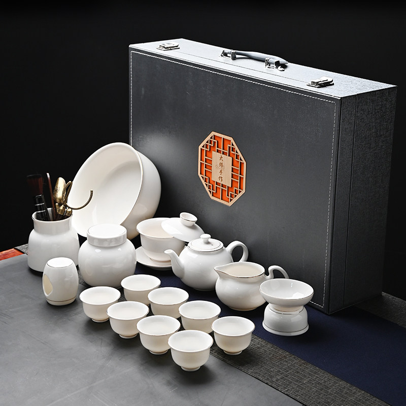 羊脂玉德化白瓷功夫泡茶具图片
