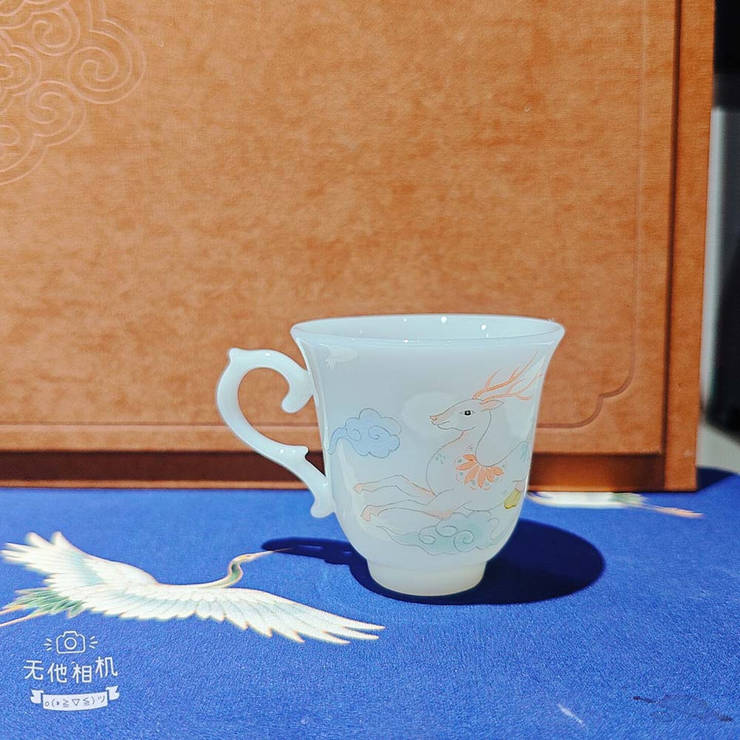 白皙执盏杯九色福鹿五款品茗杯手绘陶瓷茶具居家品茗轻奢雅致精品