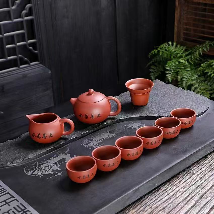 10头西施上善若水手绘陶瓷茶具居家品茗轻奢雅致功夫茶器茶道雅致