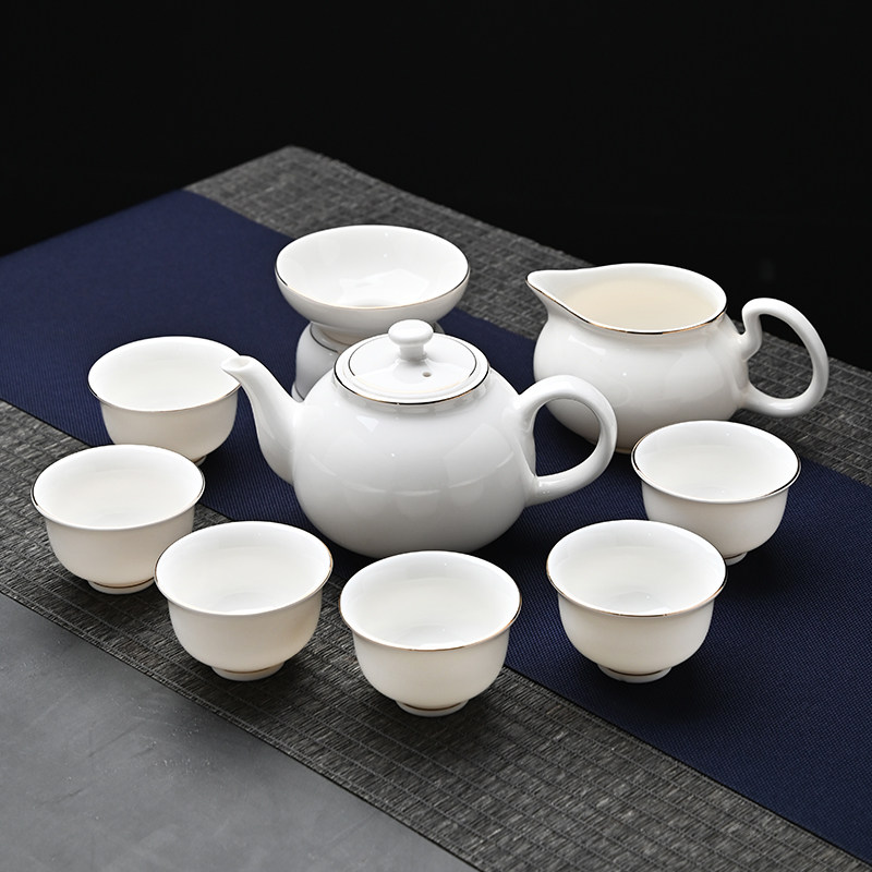 羊脂玉德化白瓷功夫泡茶具图片