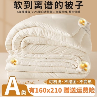 夏被160x210大豆纤维子母被冬被加厚保暖春秋被芯单双人1米6乘2.1