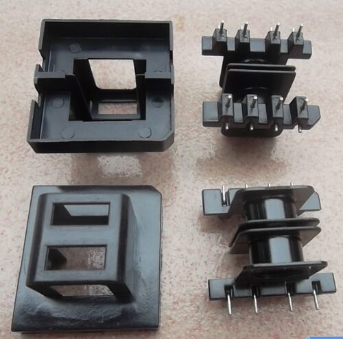 ER28 EC2828高频变压器磁芯双槽骨架 L脚带外壳卧式4+4针