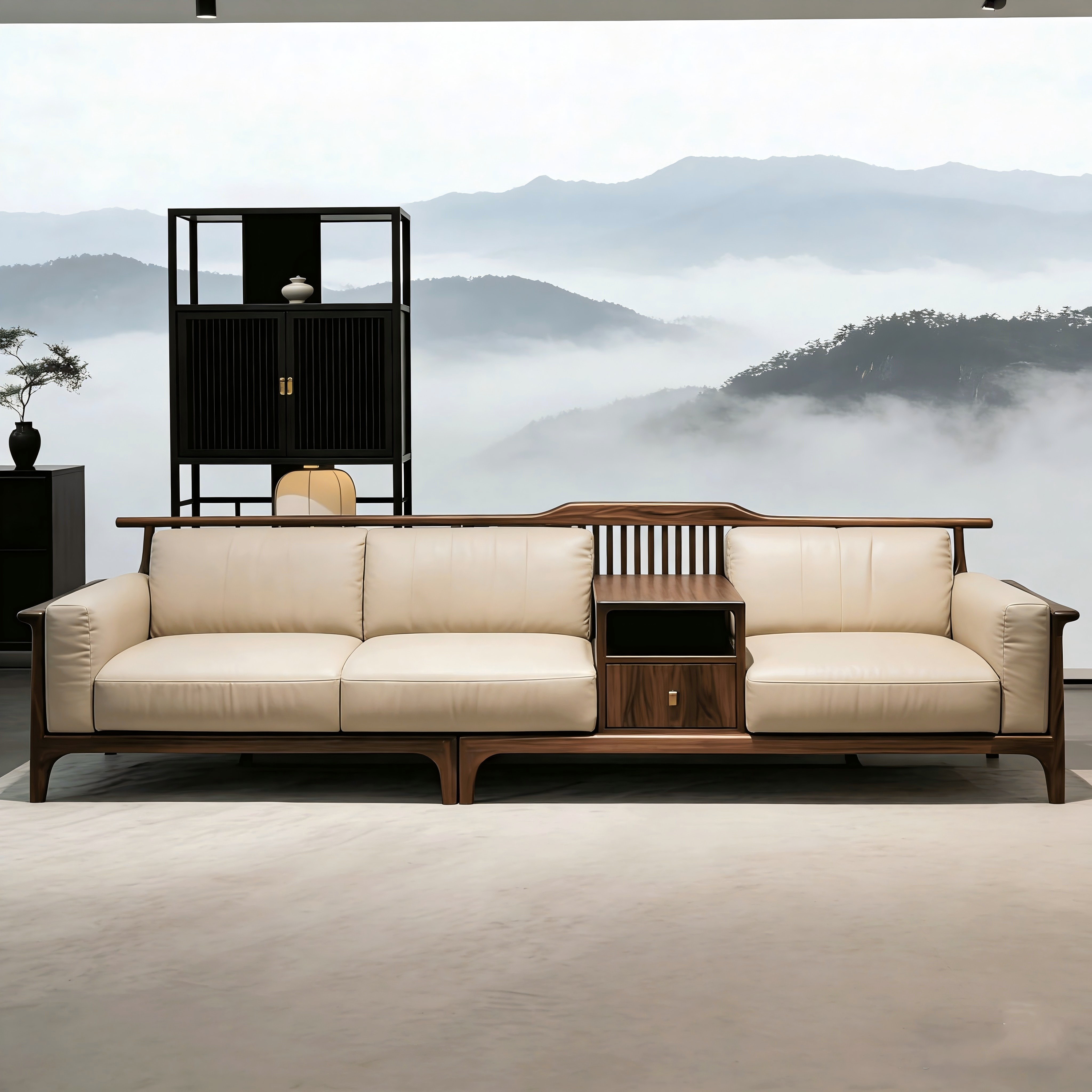 高端定制宋式美学黑胡桃木接待沙发设计师同款办公室酒店民宿家具,住宅家具,沙发,淘宝优惠券,粉丝福利购,淘宝优惠卷