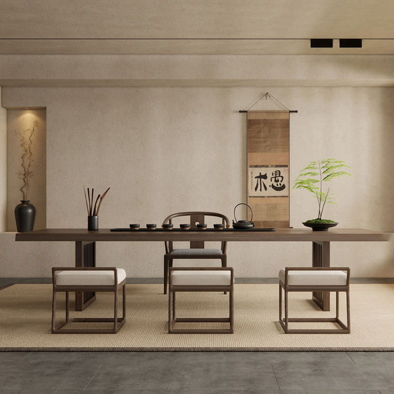 宋式美学黑胡桃木高端定制茶台茶桌椅设计师同款茶空间茶室家具,住宅家具,家用茶台/茶桌,淘宝优惠券,粉丝福利购,淘宝优惠卷