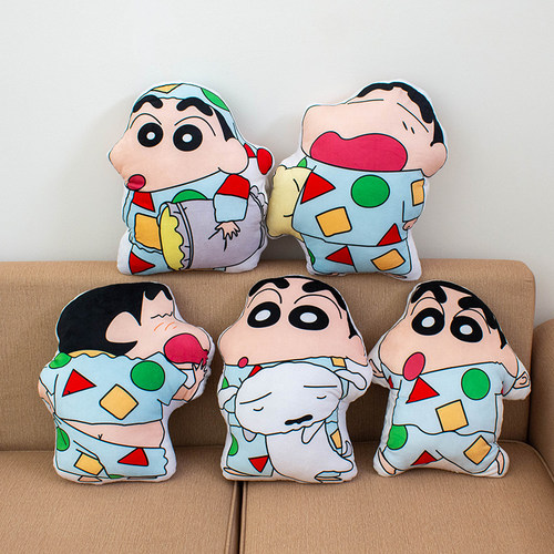 蜡笔小新抱枕可插手两用暖手公仔