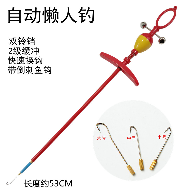 黄鳝钩带倒刺加长懒人钓钓黄鳝双鱼钩