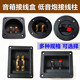 2两位圆形音箱接线盒diy低音炮改装 接线柱端子音响喇叭后接板插座