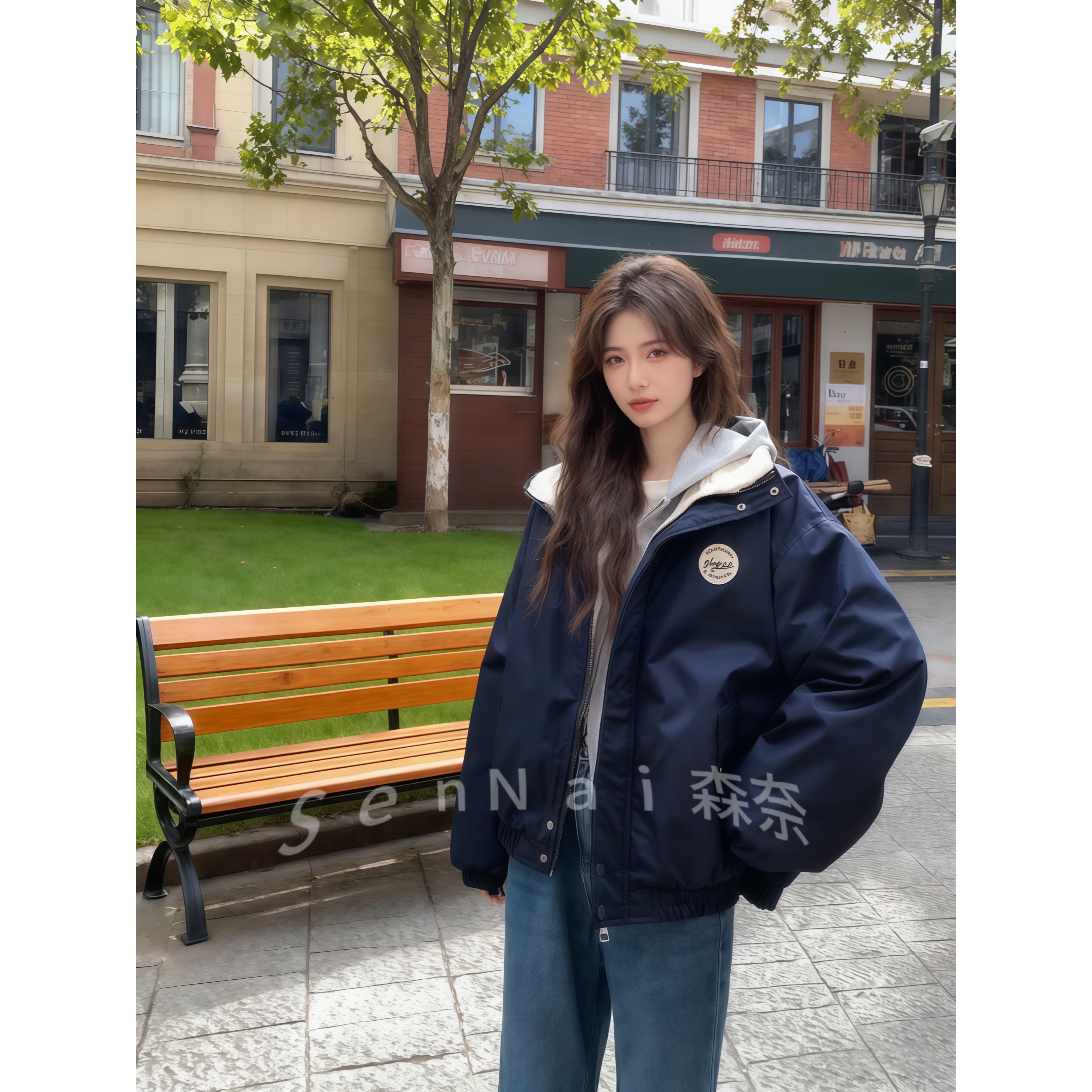 2025新款时尚百搭加厚学院外套