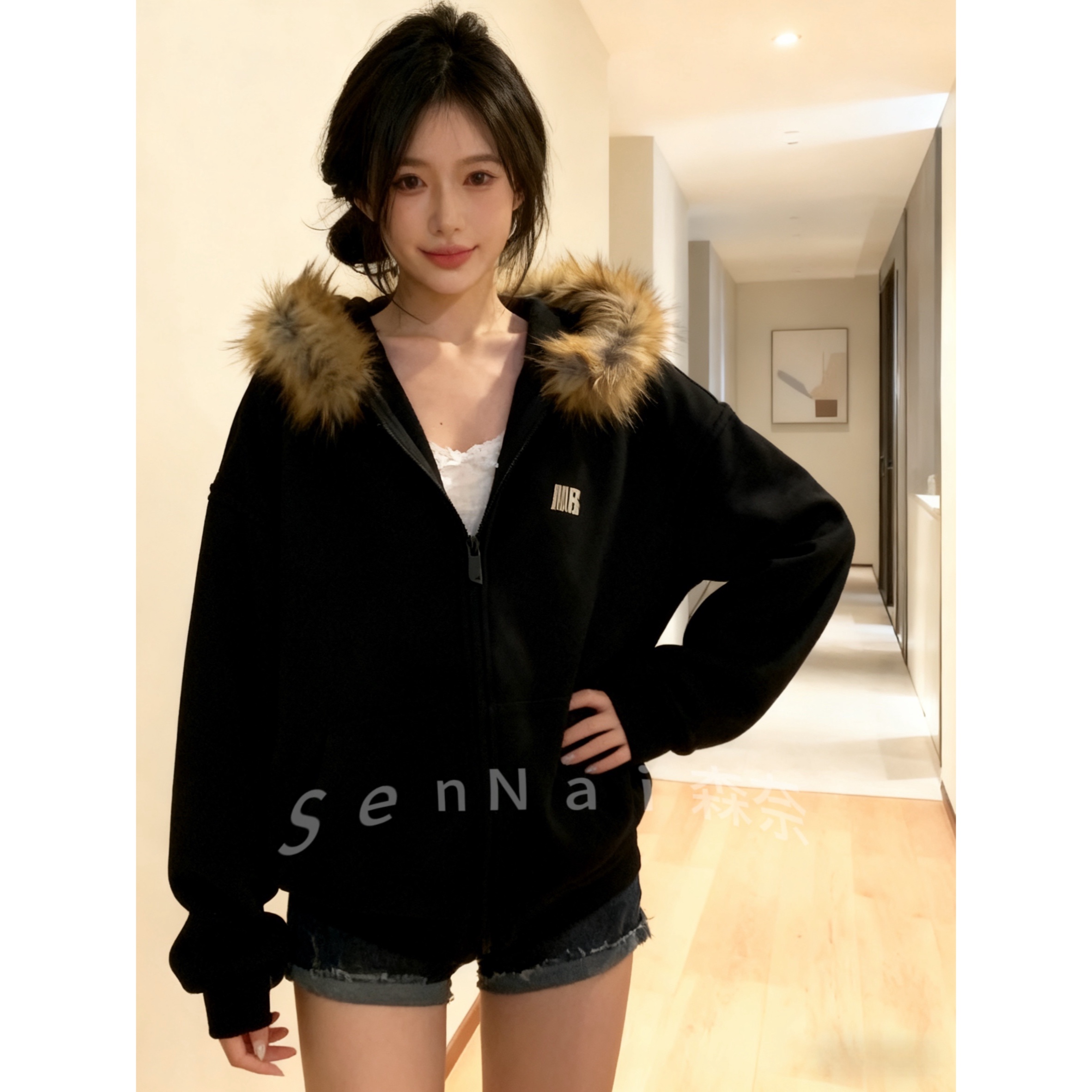 高街oversize连帽春秋韩系美式