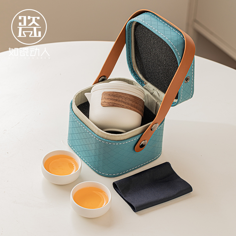 便携式旅行茶具套装个人随身专用一壶两杯茶壶快客杯定制 餐饮具 旅行茶具 原图主图
