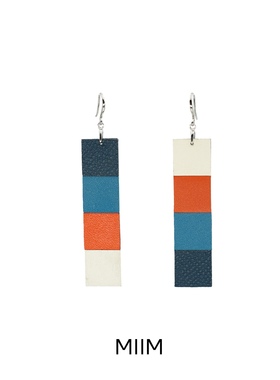 MIIMX靠不了的岸小众设计夸张艺术气质不对称牛皮耳环纯银耳饰