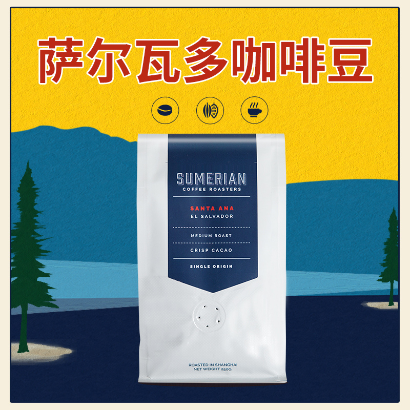 sumerian精品咖啡豆中美洲萨尔瓦多日晒新鲜中度烘焙手冲单品250g