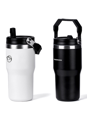 FINERWORLD保温杯大容量水杯撞色情侣杯送礼手拎杯手提杯户外露营