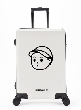 finerworld定制图案行李箱女旅行箱男登机箱24寸轻便潮学生拉杆箱