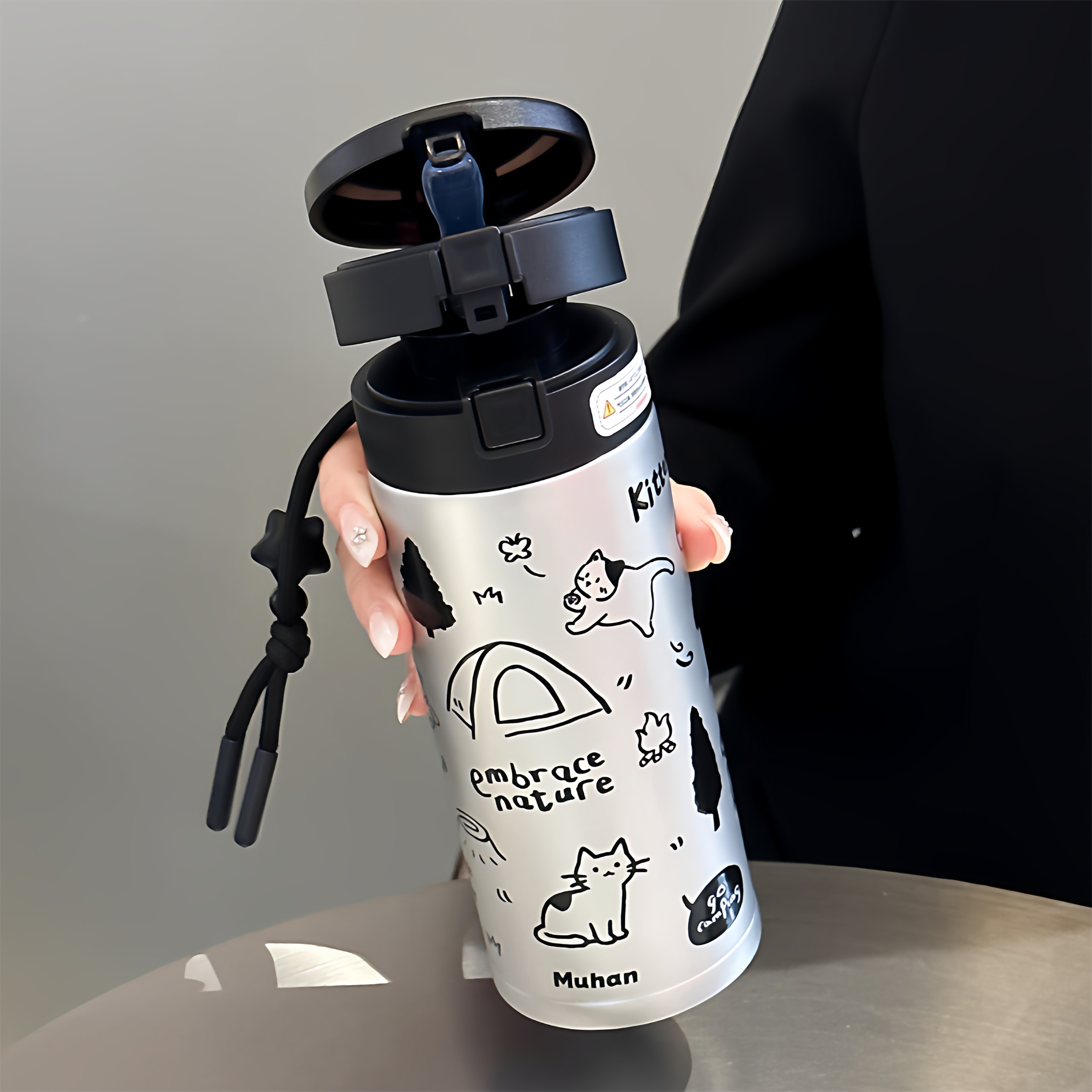 316不锈钢保温杯大容量吸管杯女生水杯高颜值便携杯子男款咖啡杯,餐饮具,保冷/保温杯,淘宝优惠券,粉丝福利购,淘宝优惠卷