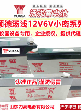 YUASA汤浅蓄电池 NP2.3-12/12V2.3Ah精密设备6V4AH小容量医疗电瓶