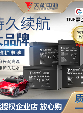 天能蓄电池12V7ah/6V4.5/12ah玩具车喷雾器卷帘门9ah电梯音响电瓶