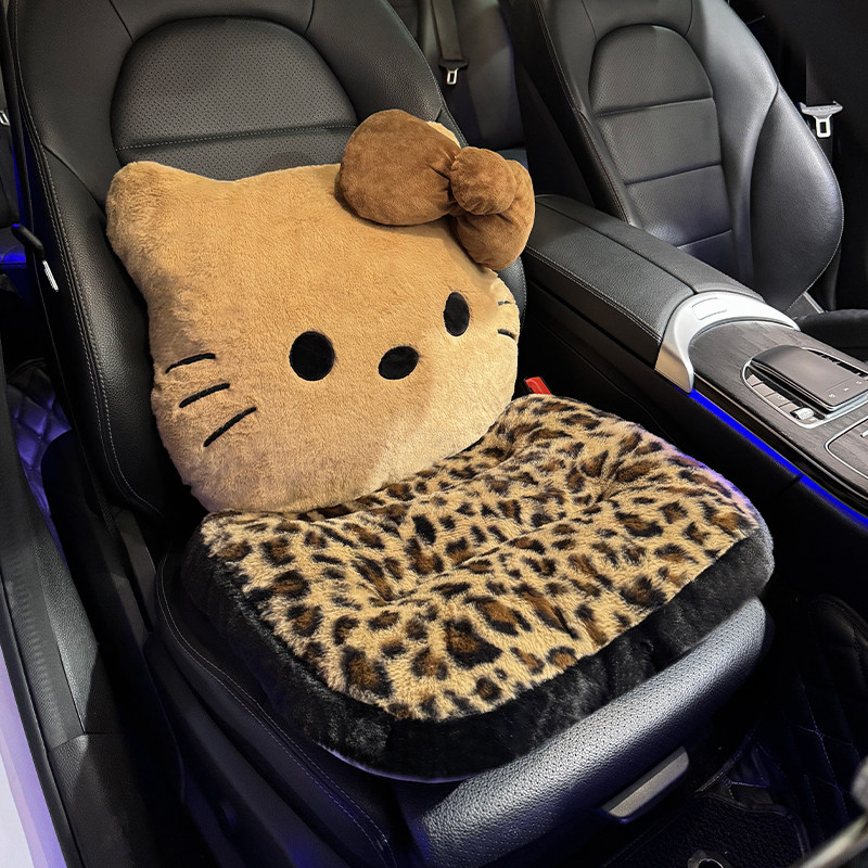 汽车坐垫冬季毛绒可爱卡通网红kt猫防滑保暖通用座椅套车载座垫,汽车用品/电子/清洗/改装,通用座套/座垫,淘宝优惠券,粉丝福利购,淘宝优惠卷