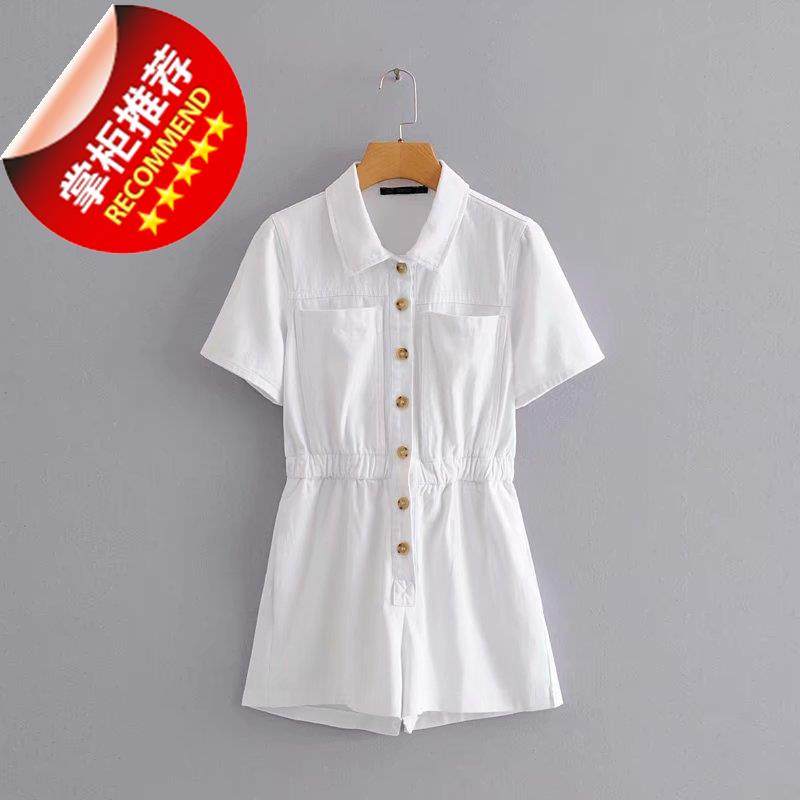 2019夏季新款纽扣饰连体裤女单排扣2白色连身短裤8197028 8197/02|msdalam kategori Butik wanita / wanita, seluar, seluar santai - dari Buy2taobao.com untuk memberikan perkhidmatan ejen Taobao profesional membeli