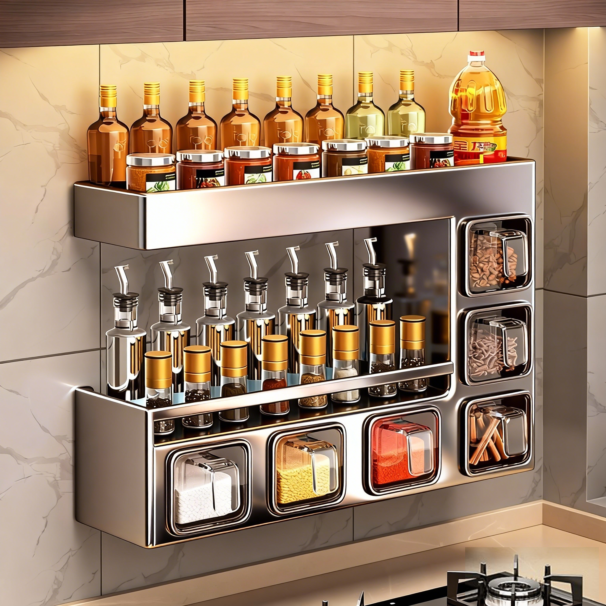 2025佳帮手调味瓶罐置物密封壁挂