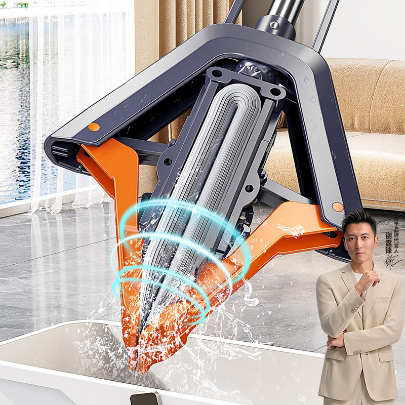 佳帮手新款对折式吸水海绵拖把