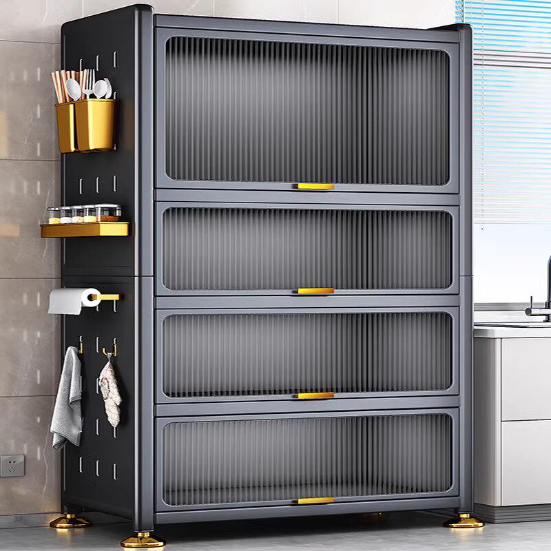 佳帮手厨房置物架多功能落地多层收纳架子微波炉锅碗餐边储物橱柜