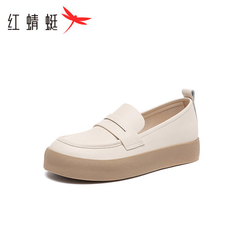 红蜻蜓女鞋小皮鞋女单鞋