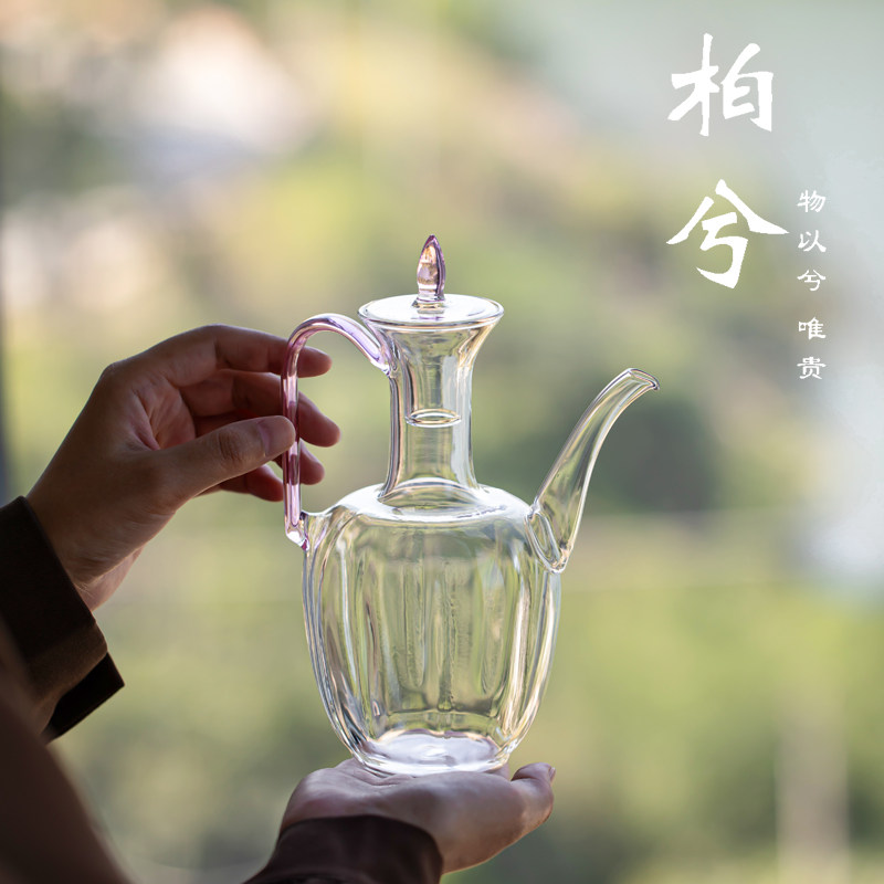 柏兮耐热玻璃仿古茶壶 冷萃水仙茶泡茶器中式冷水壶
