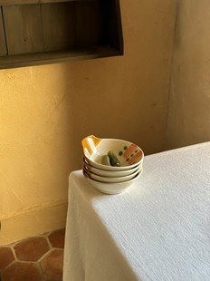 NfT 醋碟 中古彩绘单柄酱料碟