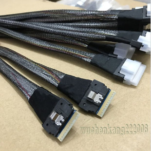 SlimSAS SFF-8654 8i PCIe 4.0连接线主板NVME背板显卡转接扩展卡
