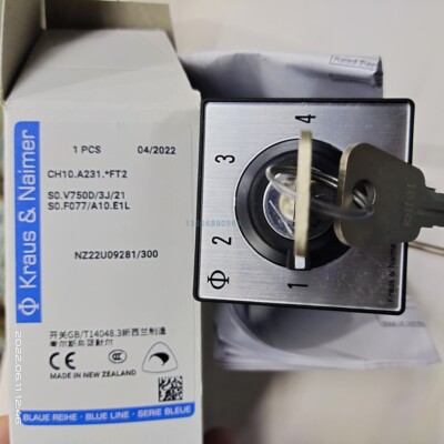 kruas&naimer转换开关CH10 A221-600FT2 V750D/3J 带锁 原装正品