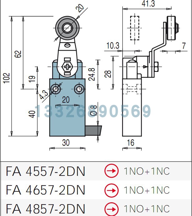 FA4 802-KDM FA 4557-2DN原装全新pizzato限位开关