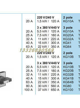 隔离开关KG64B.T103/01.E 原装正品