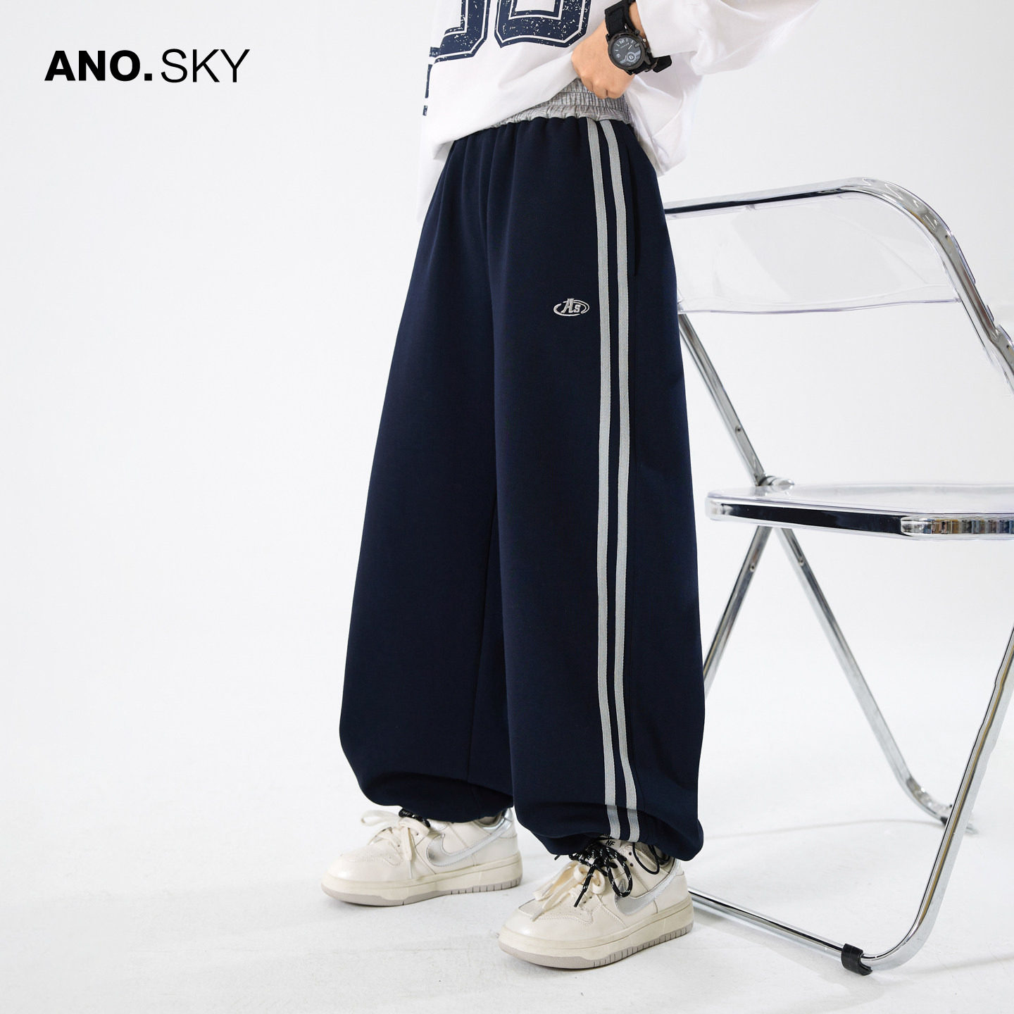 anothersky 男童秋季裤子儿童秋装抽绳运动卫裤2026新款男孩长裤