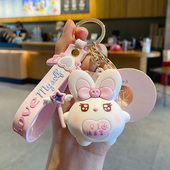 2024年新款 麻吉兔兔钥匙扣女精致书包挂件公仔可爱汽车钥匙链饰品