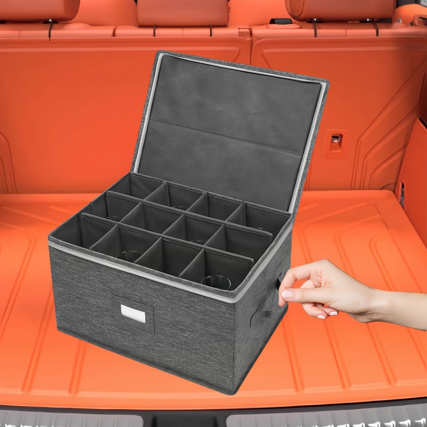 红酒杯收纳盒可折叠分隔防尘汽车后备箱葡萄酒玻璃杯置物袋整理箱,汽车用品/电子/清洗/改装,车载收纳箱/袋/盒,淘宝优惠券,粉丝福利购,淘宝优惠卷