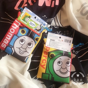 日单卡通小火车小号巾着袋小物整理积木插片零碎物品随身防尘袋