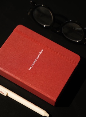 Heymen黑门 小红本 随身便携听道笔记本硬壳加厚小奶砖本子