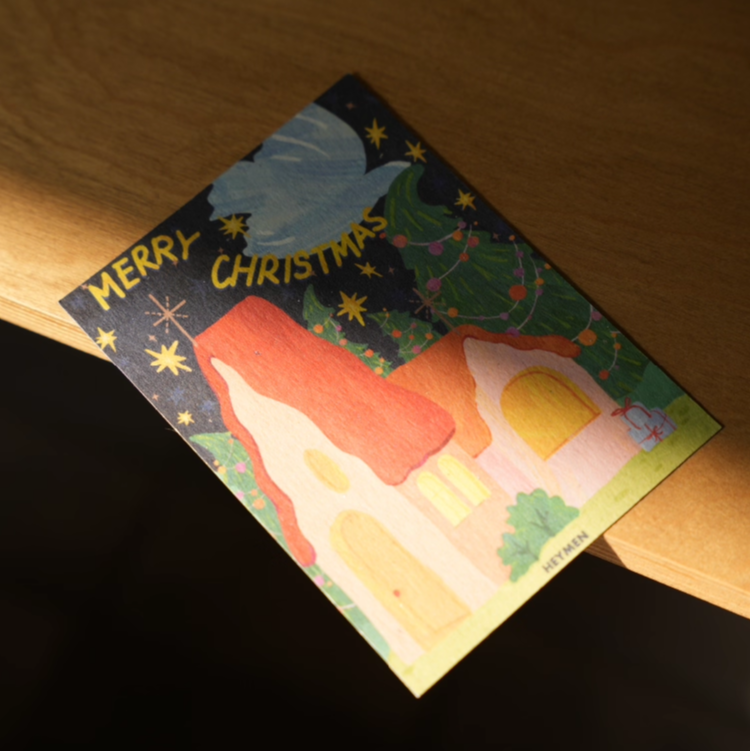 heymen黑门烫金圣诞贺卡