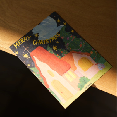 heymen黑门烫金圣诞贺卡