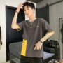 Hồng Kông gió cotton cotton nam ngắn tay áo thun nam hip-hop xu hướng từ bi mùa hè lỏng lẻo quần áo nam thương hiệu - Áo phông ngắn áo thun nam tay ngắn có nón