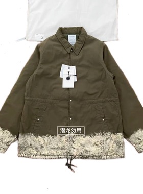 豪德玛VISVI COACHJKT SIERRA19SS泥染手工蘸浆棉服同款教练夹克