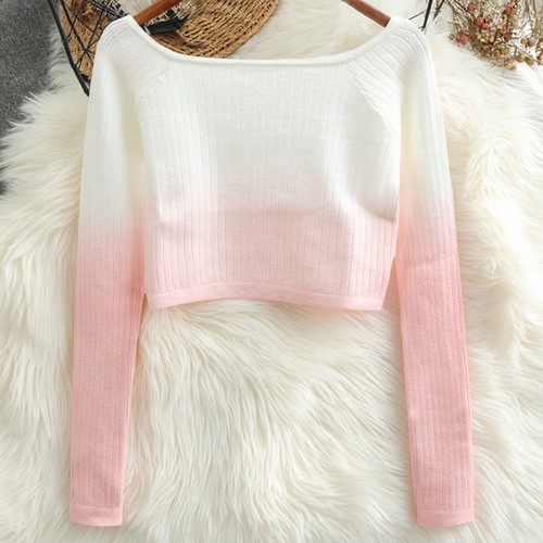 儿童舞蹈服渐变毛衣秋冬女披坎肩